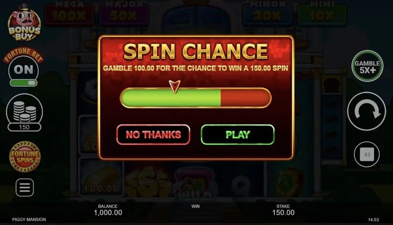 Piggy Mansion - Ενεργοποίηση Free Spins